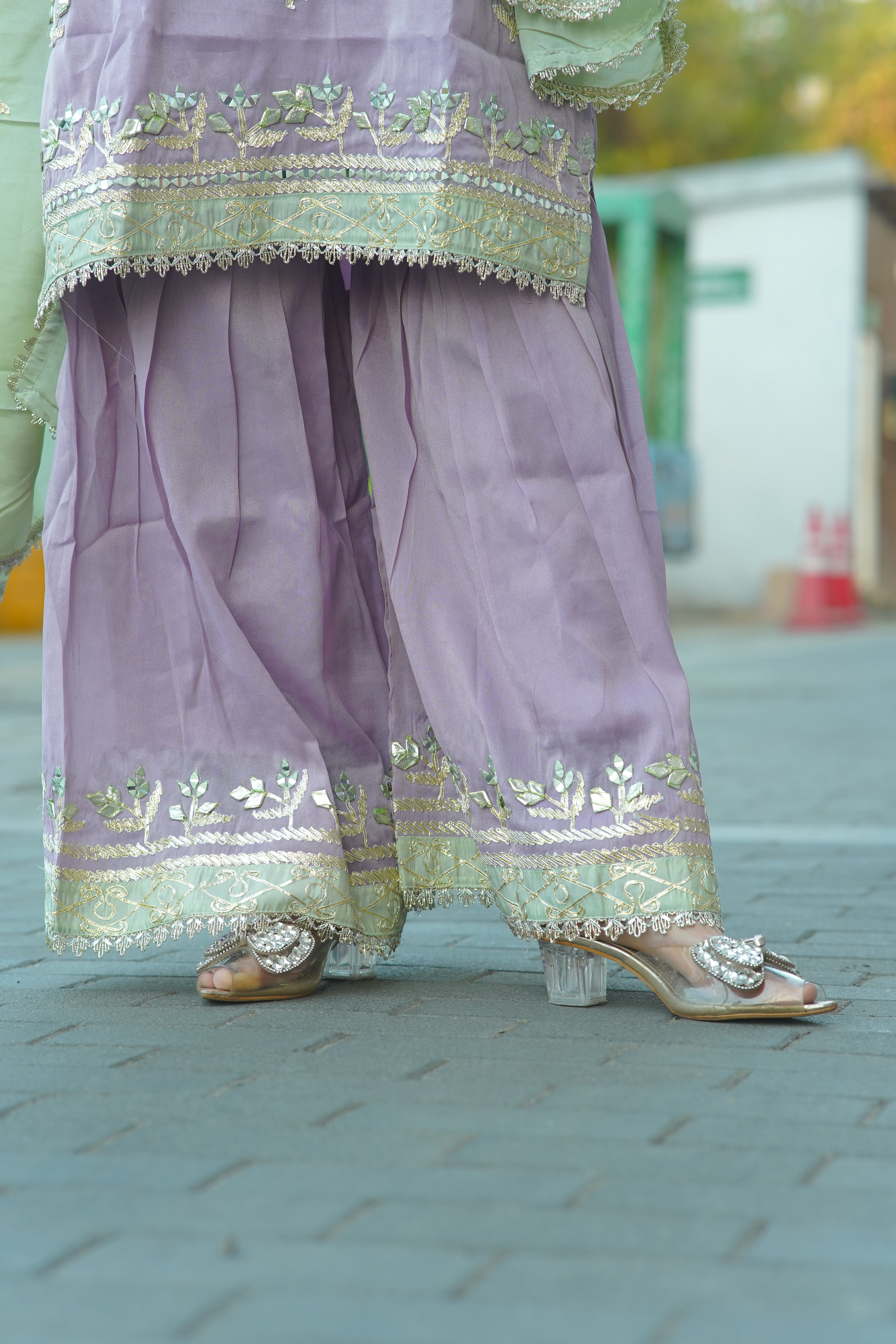 Gota Patti Embroidered Suit with Dupatta – Premium 3‑Piece Set