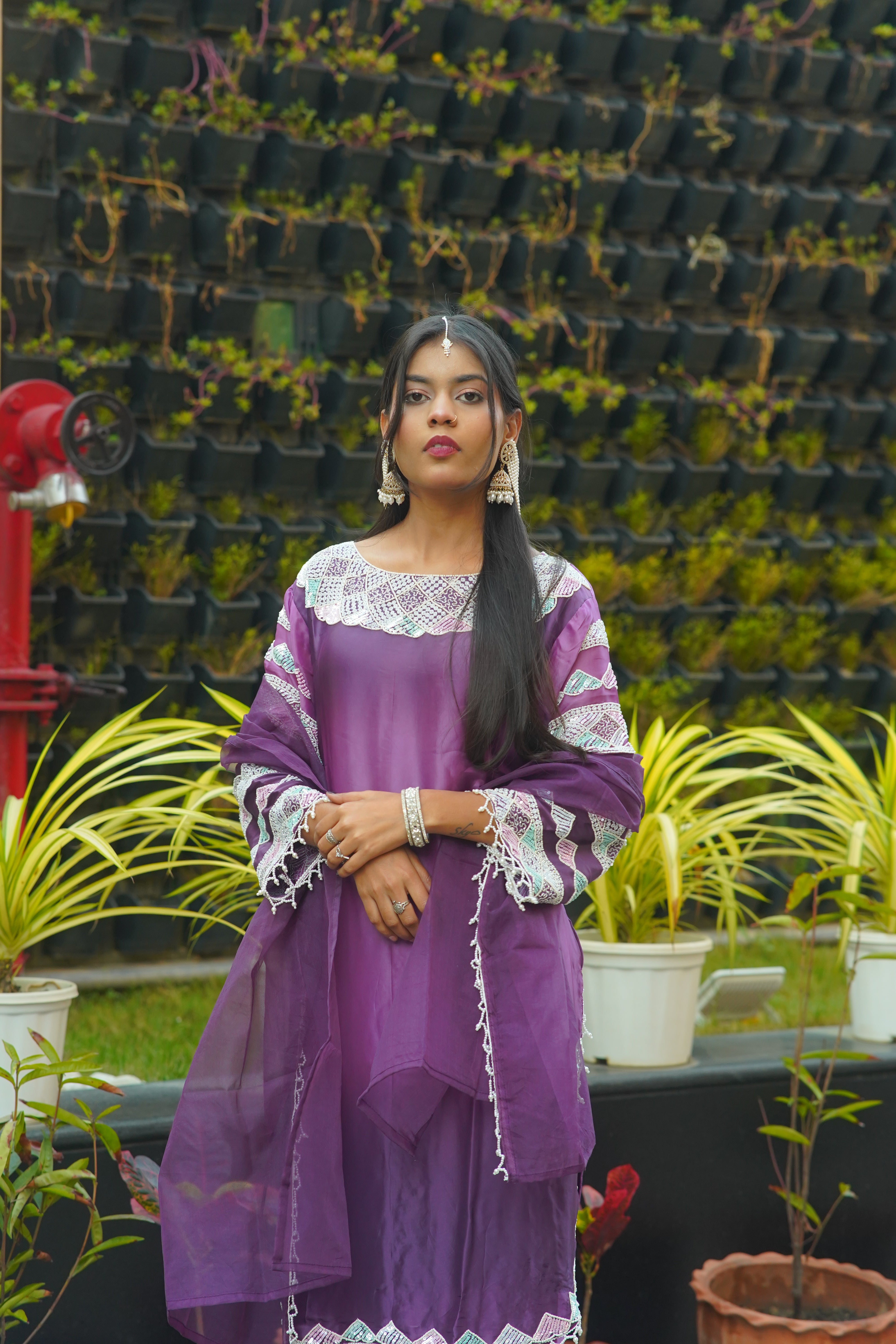 HO Silk Suit with Pearl, Kutdana & Tickli Handwork – Premium 3‑Piece Set