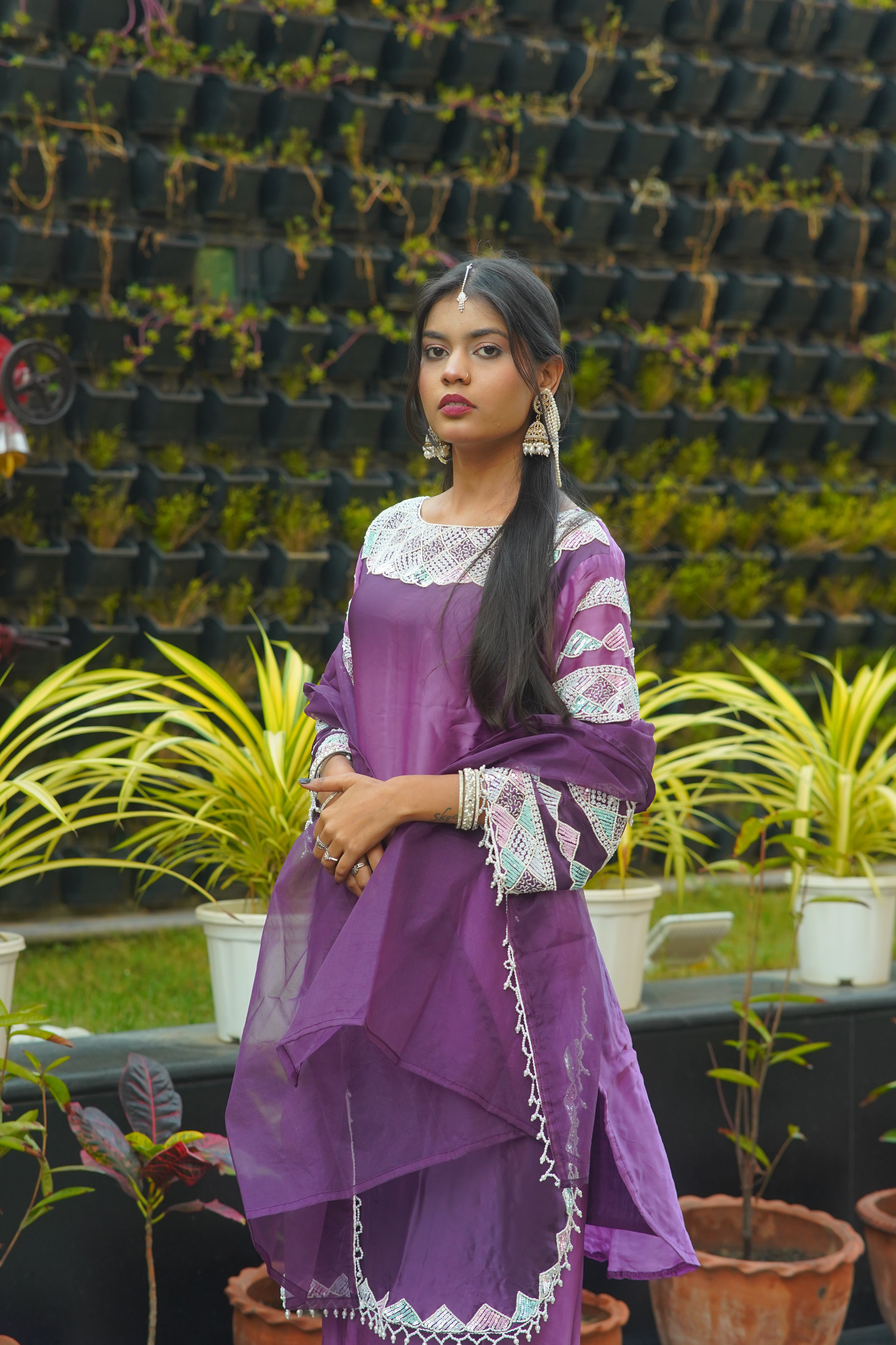 HO Silk Suit with Pearl, Kutdana & Tickli Handwork – Premium 3‑Piece Set