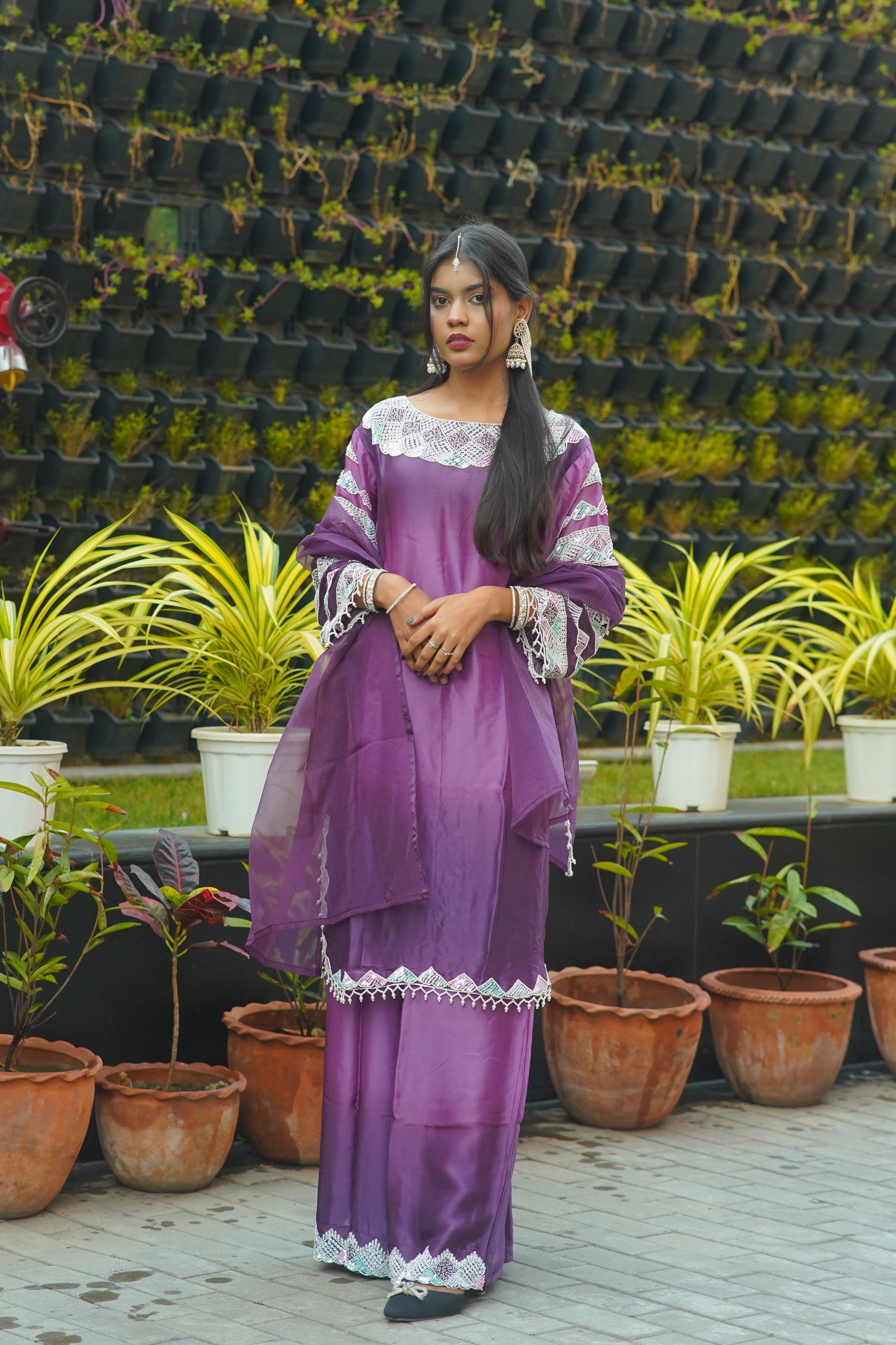 HO Silk Suit with Pearl, Kutdana & Tickli Handwork – Premium 3‑Piece Set