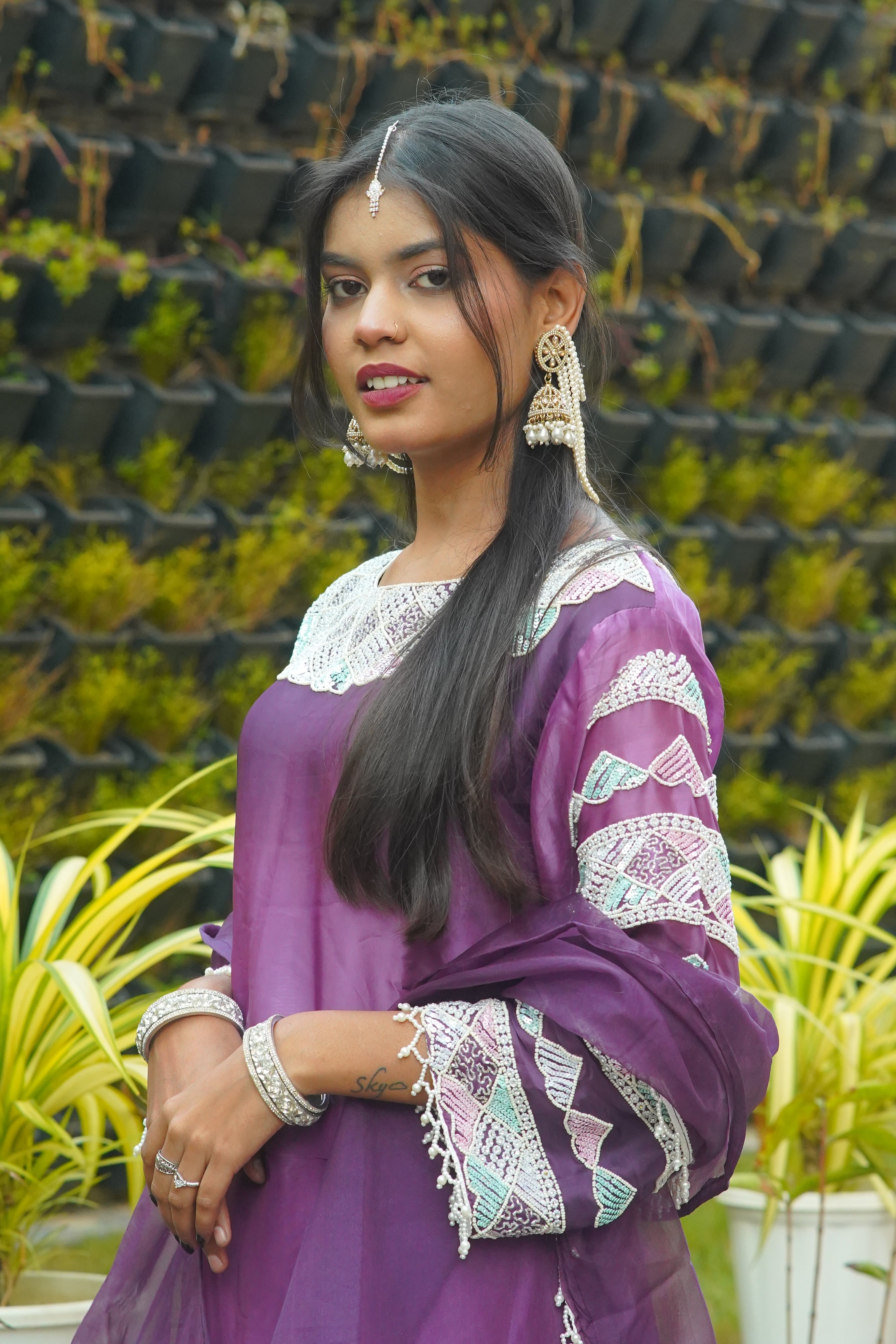 HO Silk Suit with Pearl, Kutdana & Tickli Handwork – Premium 3‑Piece Set