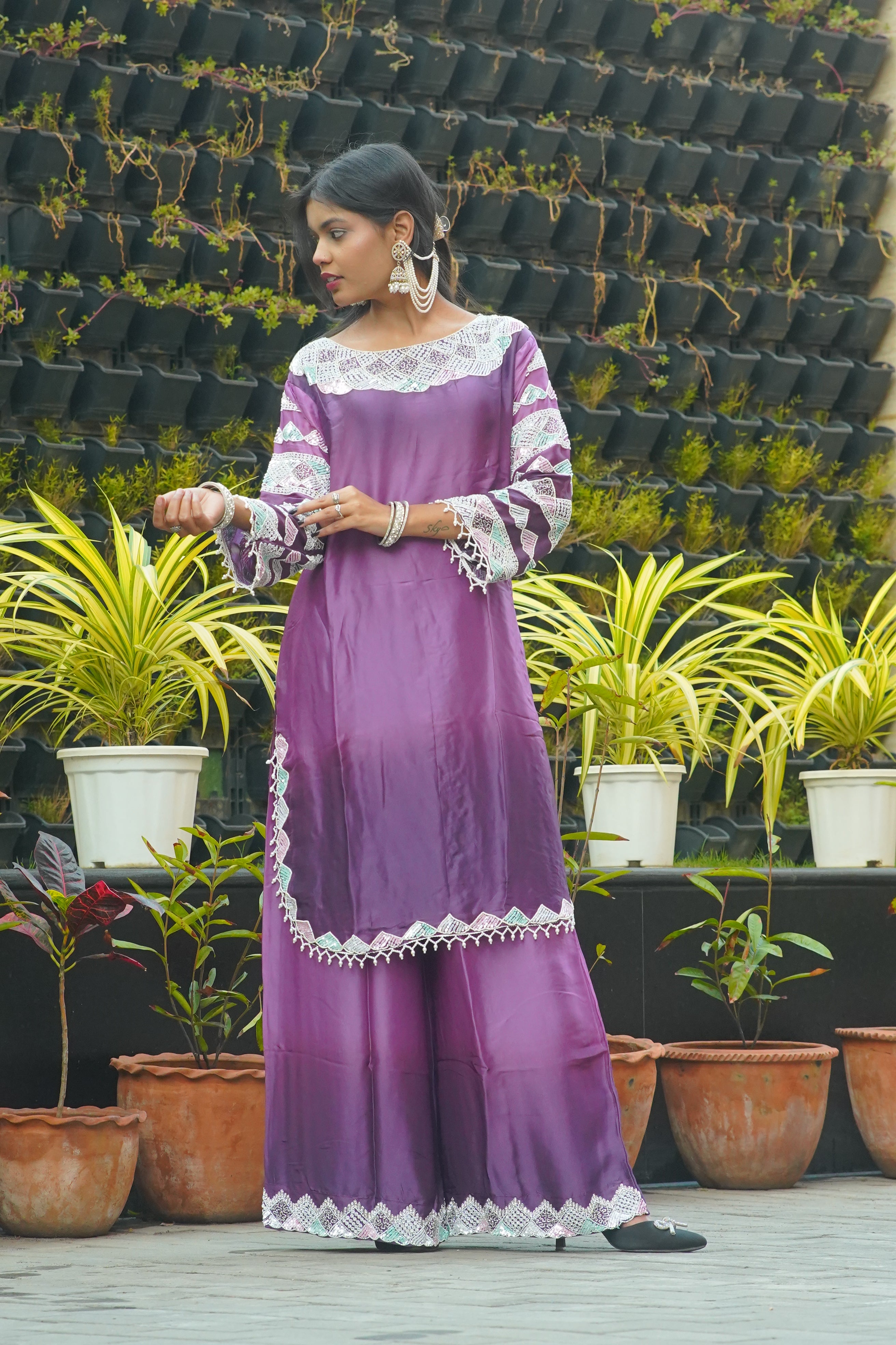 HO Silk Suit with Pearl, Kutdana & Tickli Handwork – Premium 3‑Piece Set