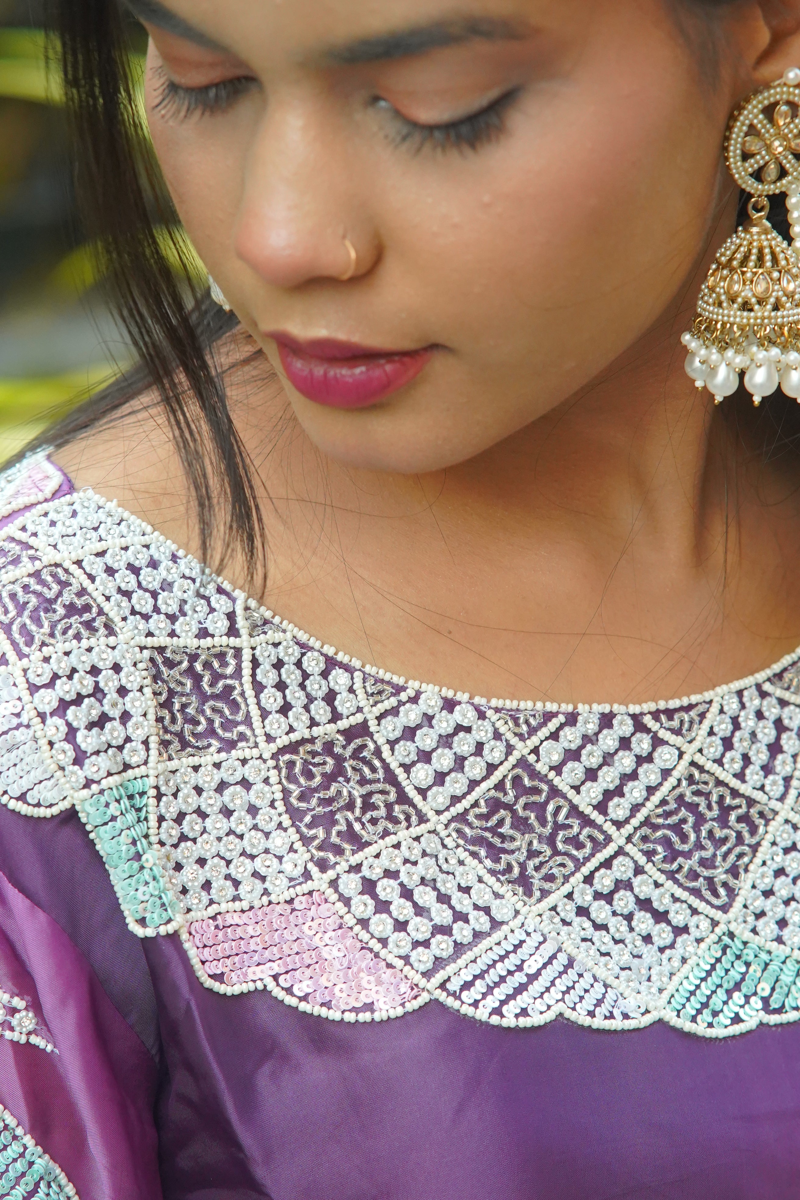 HO Silk Suit with Pearl, Kutdana & Tickli Handwork – Premium 3‑Piece Set