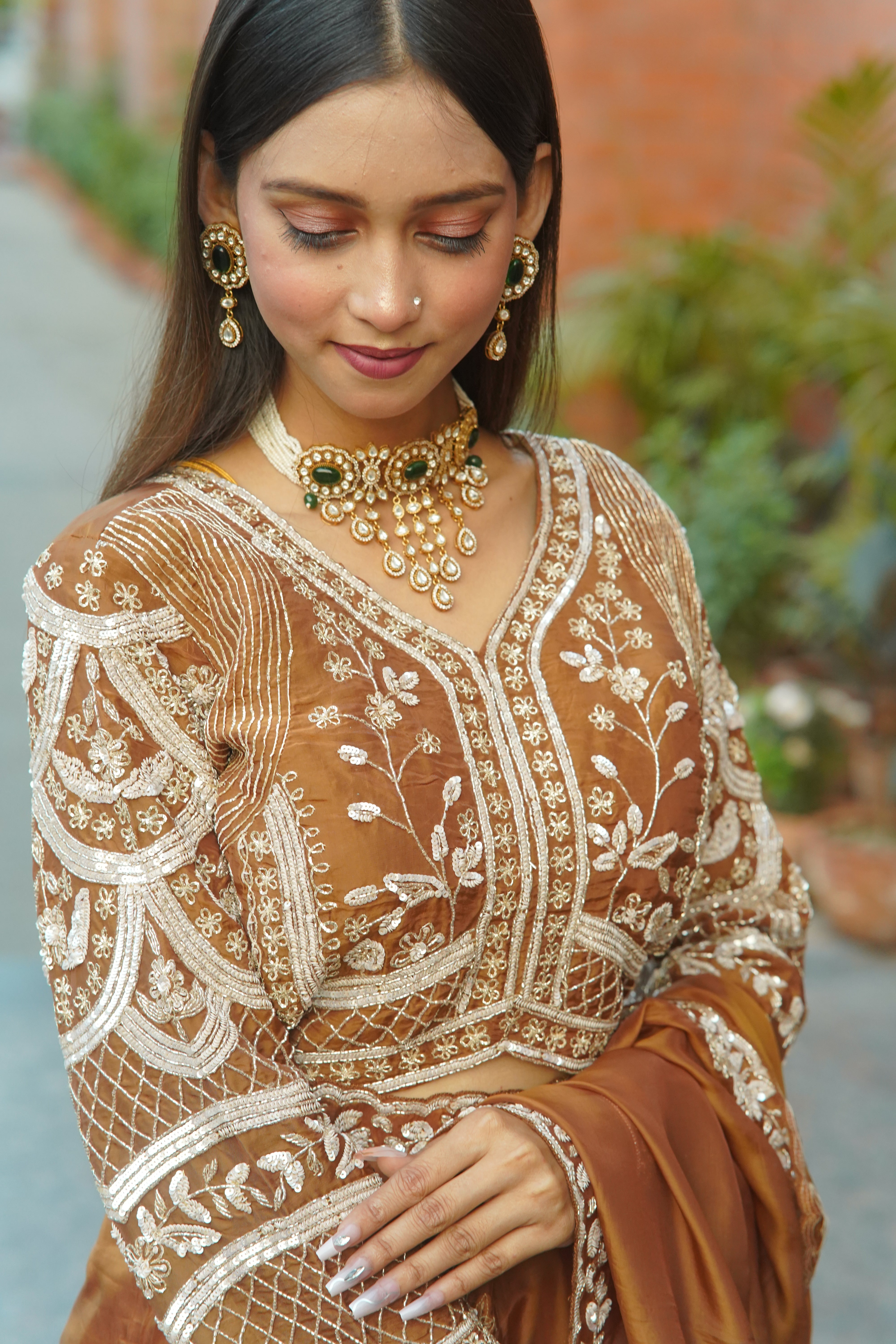 Handcrafted Saree with Detailed Blouse Work