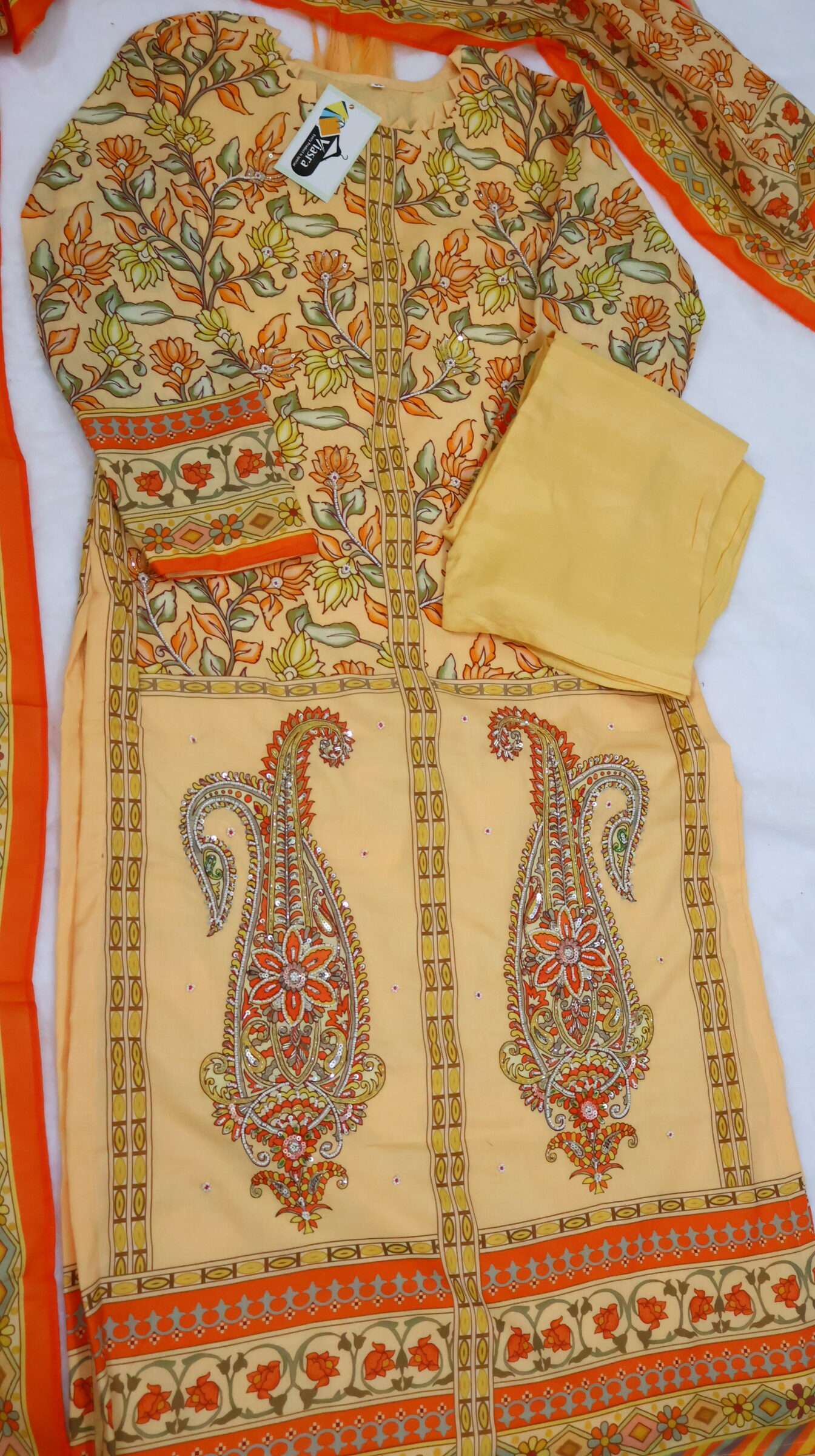 Cotton Kurta Pant Set with Dupatta