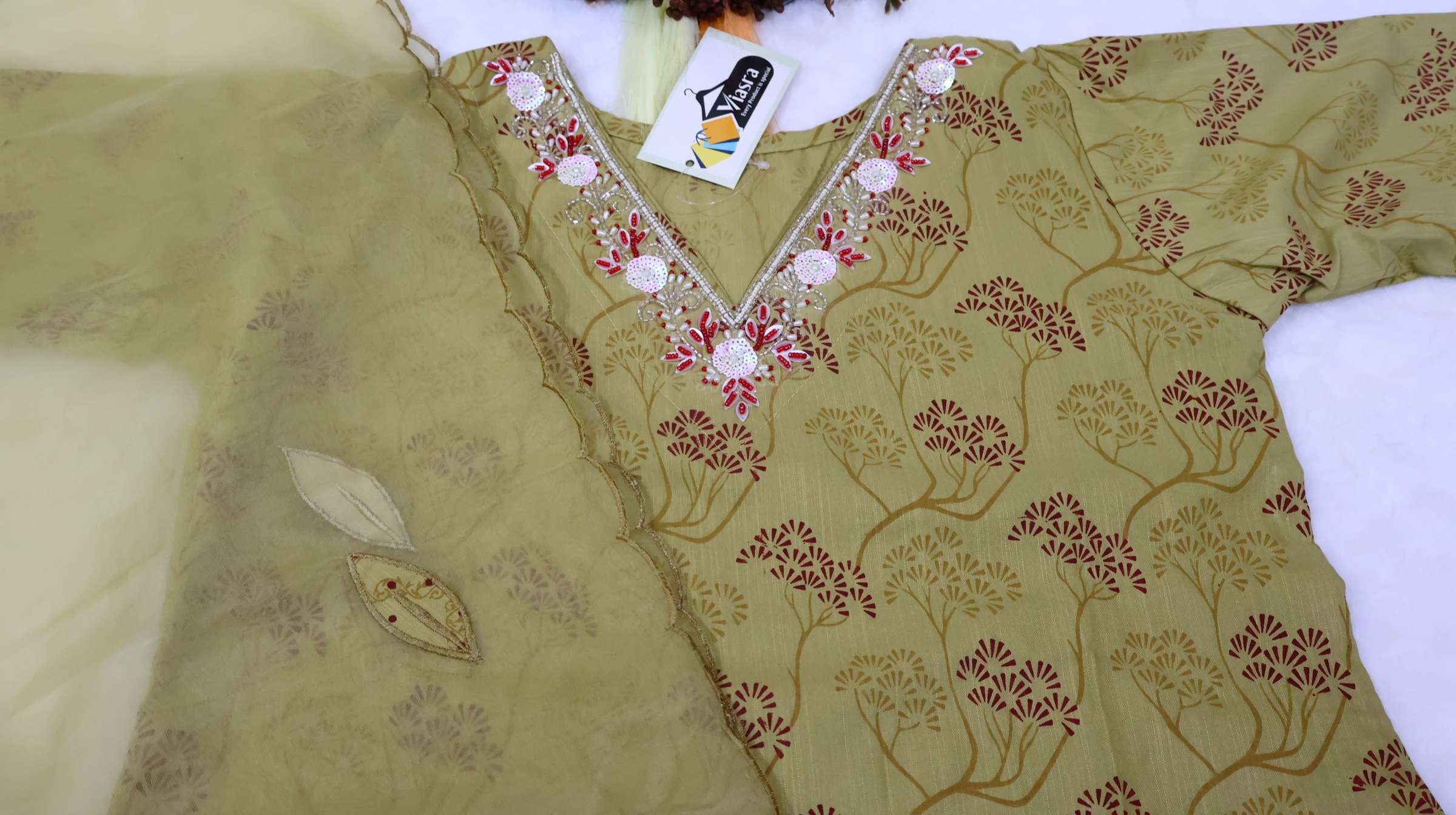 Kurta and Organza Dupatta