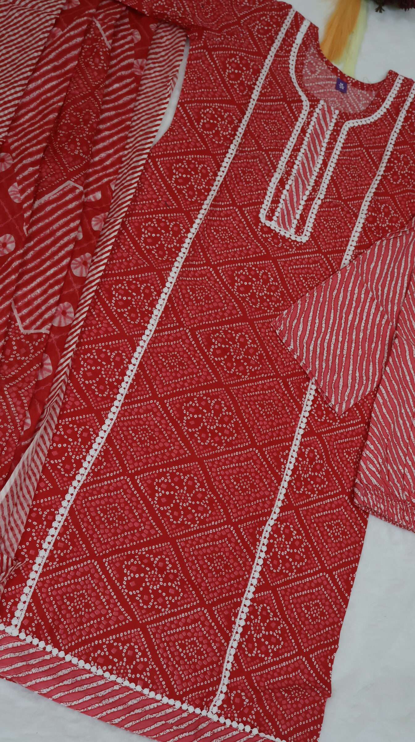 Bandhini Print Kurta Set